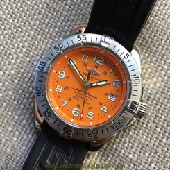 Breitling SuperOcean Automatic Orange Dial A17360 Watch Box Papers