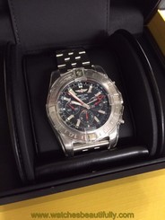 Breitling Chronomat GMT Steel Black Dial Limited Edition Mens Watch AB0412