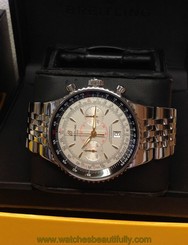 Breitling Montbrillant Legende A23340 Silver Dial - B&P 2008 - Just Serviced!
