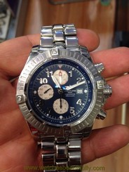 Breitling A1337011 Super Avenger Chronograph Good Condition Blue Face