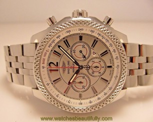 NIB Breitling Bentley Barnato 42 Automatic Chronograph, All Steel, A41390!