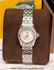 Breitling Callistino D72345 Rose Gold Diamond Bezel - Ladies 29mm - Serviced!
