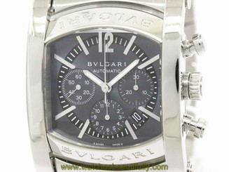 Polished BVLGARI Assioma Chronograph Steel Automatic Mens Watch AA44SCH BF112677