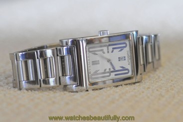 BVLGARI Rettangolo white dial Stainless Steel Automatic Mens Watch RT45S