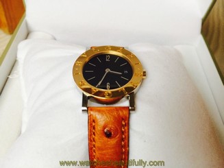 Bulgari bb 26 sgld Solid Gold Bezel Retails $2800 Bvlgari watch ladies watches