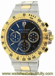 Bvlgari Diagono 18K Gold & Steel Professionial Chronograph Watch CH40SGDTA