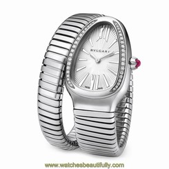 New Bulgari Serpenti Stainless Steel Quartz 35mm Black Watch SP35C6SDS.1T