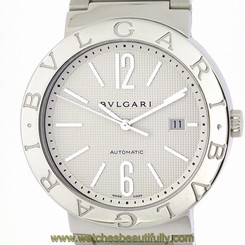 Pre-Owned BVLGARI BB42SS Bvlgari Bvlgari Men's SS White Dial Automatic Watch, MD