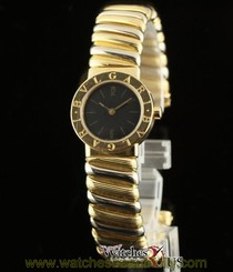 Bvlgari Tubogas BB232T Yellow Rose White Gold Bangle Box/Paper/Warranty #278