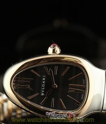 Bvlgari New SERPENTI SP35BSPG.1T Steel & Gold Quartz Box/Papers/Warranty #BV2