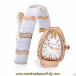 Bvlgari Bulgari Serpenti Spiga spp35wgdwcgd1.1t Ceramic & Rose Gold Ret: $22,800