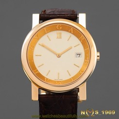 BULGARI ANFITEATRO AT 35 GL 18K YELLOW GOLD QUARTZ MEN'S