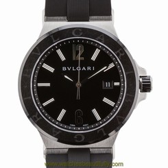 NEW Bulgari Diagono Automatic Black Rubber 42mm Automatic Watch DG42BSCVD BUY! 7612902044537