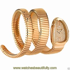 Bvlgari Bulgari Serpenti Tubogas 35mm spp35d2gdg.2t 18kt Rose Gold Ret: $52,000