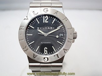 Pre-Owned BVLGARI Bvlgari Bvlgari LCV35S Men's SS Black Dial Automatic Watch, MD