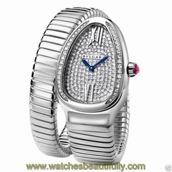 Bvlgari Bulgari Serpenti Tubogas 35mm spw35d2gdg.1t 18kt White Gold Ret: $40,600