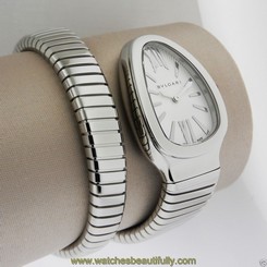 Bvlgari Bulgari Serpenti SP35C6SS-1T Stainless Steel Authentic NEW Ret: $5,400
