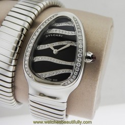 Bvlgari Bulgari Serpenti SP35BDSDS.2T Stainless Steel DIAMOND Ret: $13,200