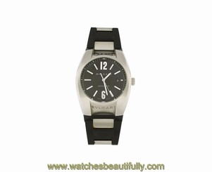 Bvlgari Bulgari Ergon EG 40S Stainless Steel Automatic Date Watch Rubber Band