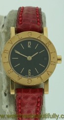 Bvlgari "Bvlgari-Bvlgari" with Date 18k Yellow Gold Ladies 23mm watch.