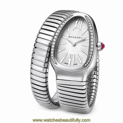New Bulgari Serpenti 101827 Stainless Steel Quartz 35mm Watch SP35C6SDS.1T/L
