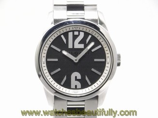 Used[A] Watch Men BVLGARI Sorotenpo ST37S Quartz Gray dial SS G6F