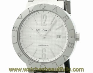 Pre-owned BVLGARI BB42SS Automatic SS Silver Dial Men's Wristwatch, PD