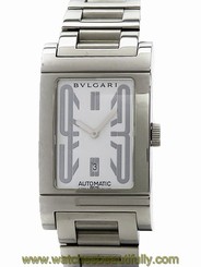 Used[AB] Watch Men BVLGARI Rettangoro RT45S (RT45WSSD) Self winding white O6R