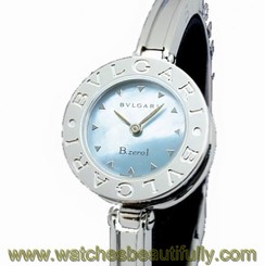 Pre-Owned BVLGARI Bee Zero One All SS Blue Dial Women's Wristwatch BZ22S, MR