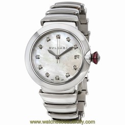 Bvlgari Lvcea Automatic Mother of Pearl Diamond Ladies Watch 102382