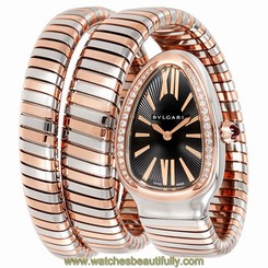 Bvlgari Serpenti Tubogas Black Opaline Dial Quartz Ladies Watch 102099