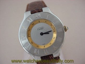 MUST DE CARTIER 21 QUARTZ UNISEX WATCH 18K REF1330 CARTIER 21 WATCH