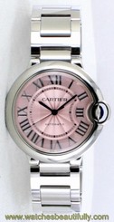 Cartier W6920041 Ballon Bleu Pink Dial 36MM Automatic Women's SS Watch New Orig 7613268382554