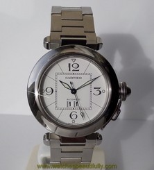 CARTIER Pasha C Steel Automatic Unisex size 35mm Watch stainless steel.