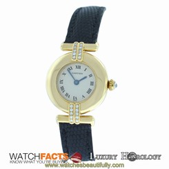 Authentic Lady's Cartier Colisee 8057911 Diamond 18K Yellow Gold Quartz Watch