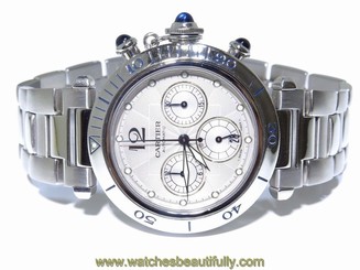 Pasha De Cartier 2113 Stainless Steel Chrono Automatic Swiss Made Watch