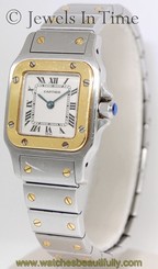 Cartier Ladies Santos 1567 in 18k Yellow Gold & Stainless Steel