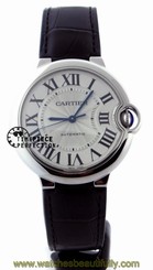 Cartier Ballon Bleu Mid Size Stainless on Strap NEW W69017Z4 7612456383298
