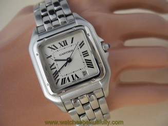 CARTIER PANTHERE WATCH CARTIER MID SIZE Stainless Steel cartier Watch