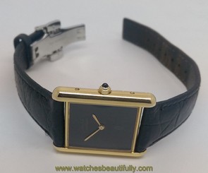 Cartier Tank Quartz Ladies Watch Gold Plated & Silver 23x31m