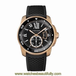 NEW CARTIER Calibre de Cartier Diver 18K Pink Gold Automatic Watch W7100052 7613268367353