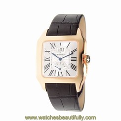 Cartier Santos-Dumont Brown Leather Mechanical Men's Watch W2020067 New in Box