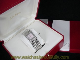 Cartier Ruban Watch Mother of Pearl Dial CARTIER RUBAN PINK MOTHER OF PEARL