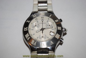 Men's Must 21 Cartier Chronoscaph Stainless Steel 2424