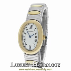 Mint Ladies Cartier Baignoire 8057810 18K Yellow Gold & Steel Quartz Watch
