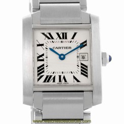 Cartier Tank Francaise Midsize Stainless Steel Ladies Watch W51011Q3 7612456170782