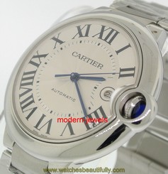 Cartier Ballon Bleu Men's Large Size Stainless Steel Automatic Watch W69012Z4 ! 7612456341458