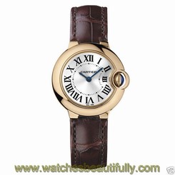 Cartier Ballon Bleu 28mm w6900256 18kt Rose Gold Quartz NEW Retail: $8,550 7612456382000