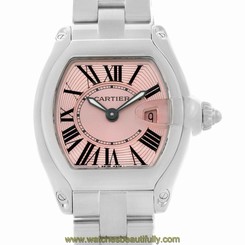 Cartier Roadster Ladies Pink Dial Watch Quartz W62017V3 722631038923