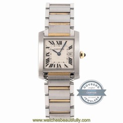 Cartier Tank Francaise W51012Q4 Quartz Steel Yellow Gold Ladies Bracelet Watch 7612456170935